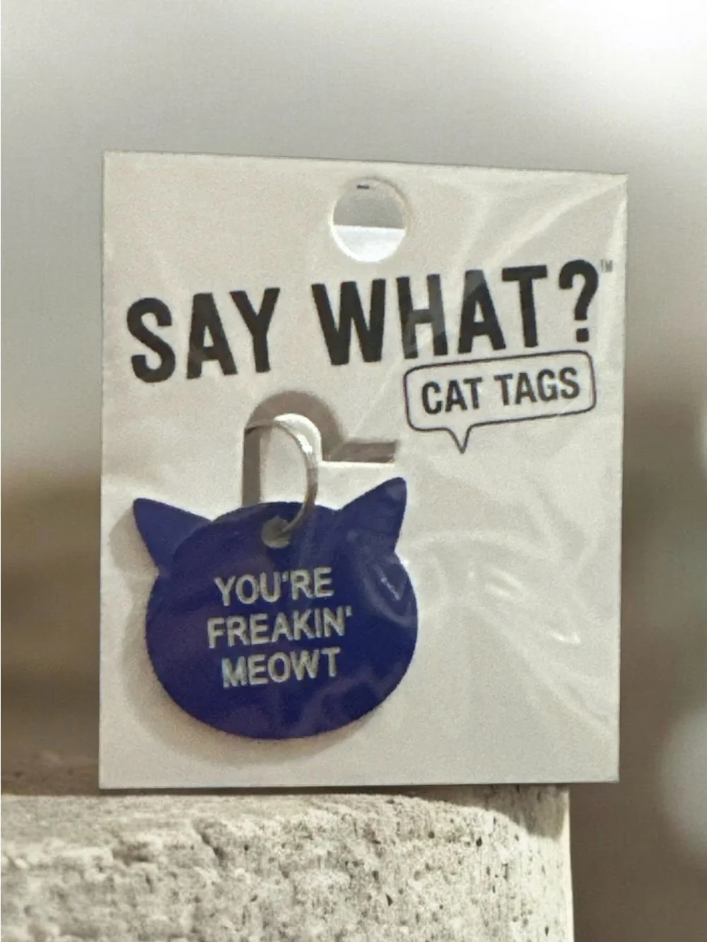 SAY WHAT? Cat Tag - Blue 